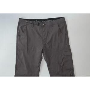 Prana M4ST32111 Belted Zion Stretch Cargo Hiking, Rock Pants. Men's XL X 32. EUC
